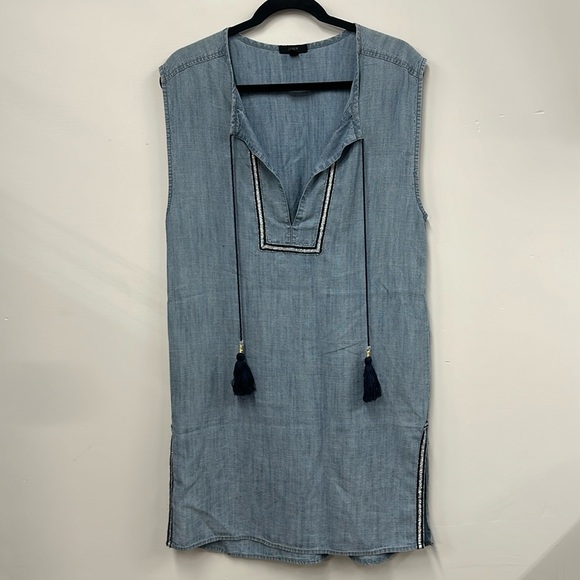 J. Crew Dresses & Skirts - J Crew blue chambray dress coverup S